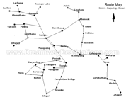 Route Map of Darjeeling and its surroundings